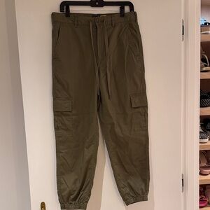 Ralph Lauren Olive Green Cargo Pants with Drawstring Waist